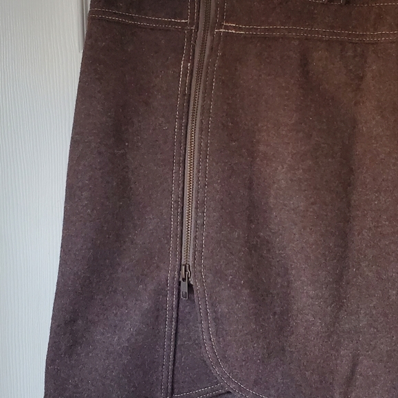 Purnell Brown Wool Zip Skirt Sz 12 NWT - Picture 9 of 9